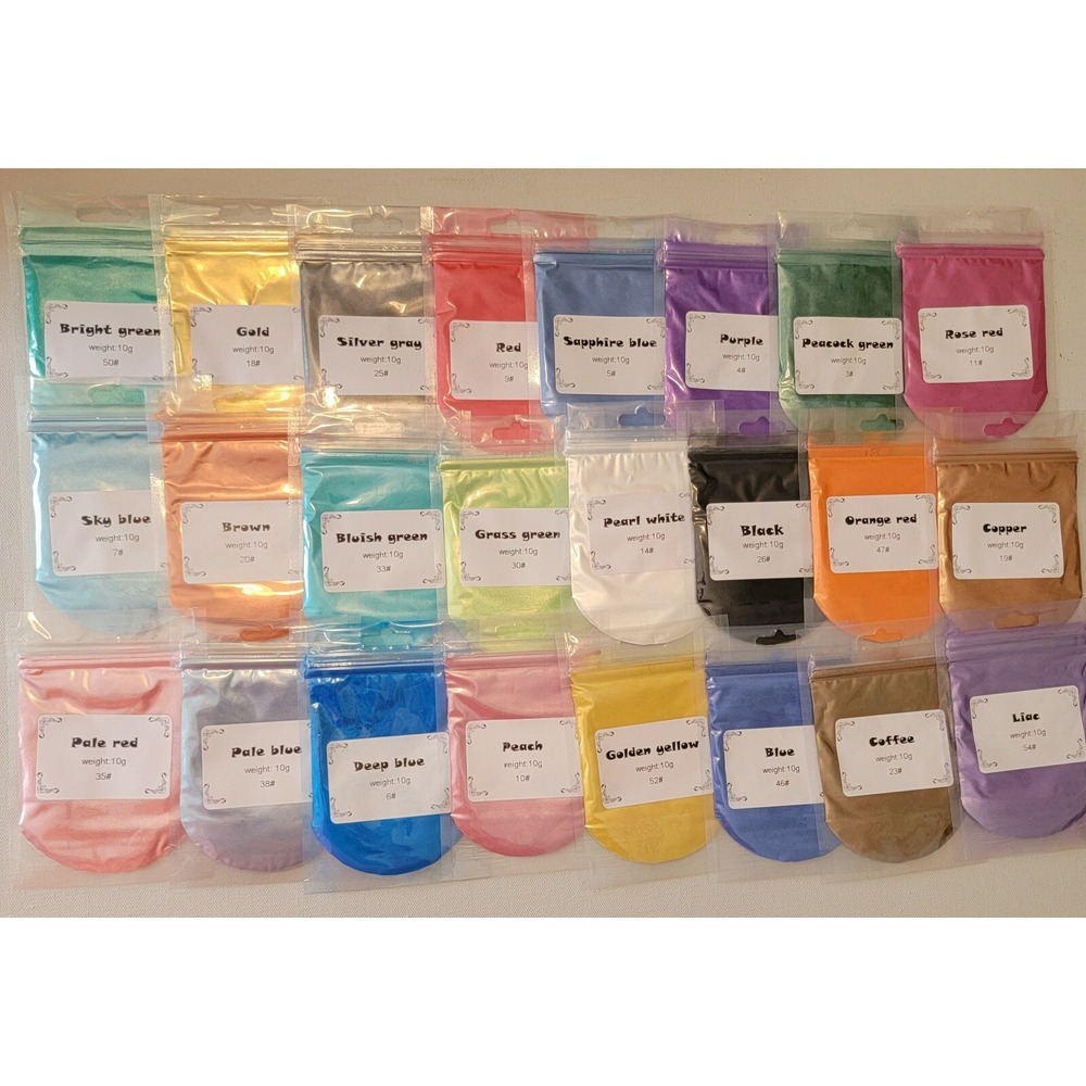 Mica Powder 24 pcs Resin Soap Craft 240g